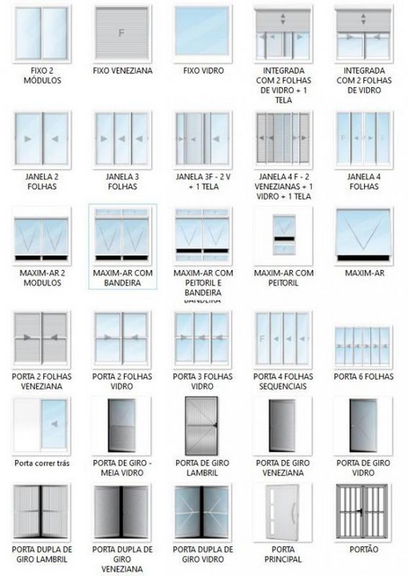 Esquadrias de alumínio janelas e portas